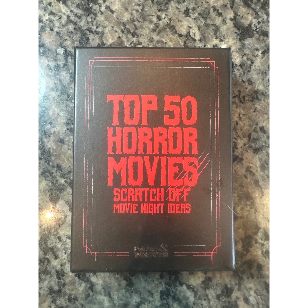 Palettes & Prints Top 50 Horror Movies Scratch Off Movie Night Ideas Card Deck